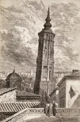 La Torre Nueva, Zaragoza im 19. Jahrhundert, 1878